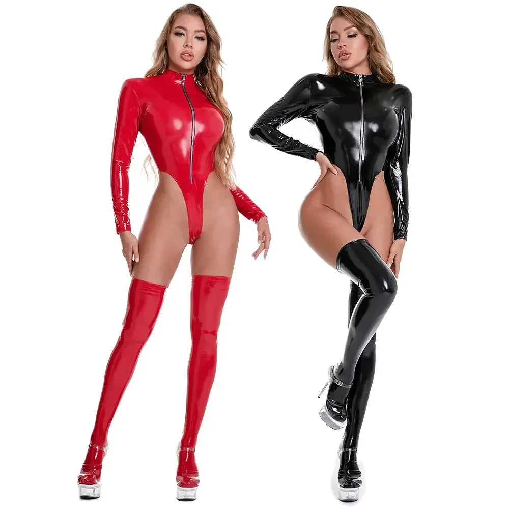 Lara | Zippered latex bodysuit